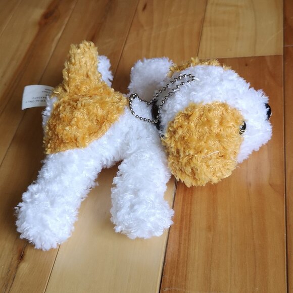 VINTAGE Dog Plushie Brown & White Plush Stuffed Animal - Picture 2 of 3